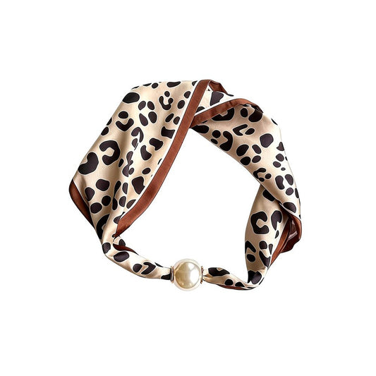 Collier Foulard — Léopard Chic