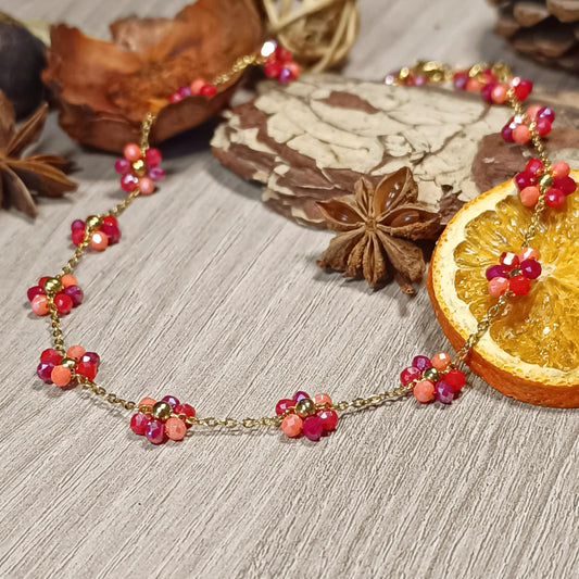 Collier Tricolore Fleur